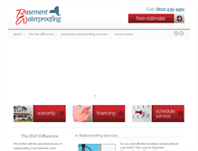 Tablet Screenshot of basementwaterproofinginc.com
